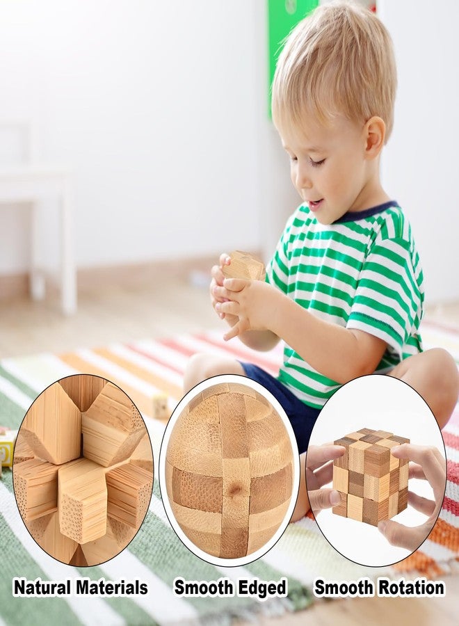 GOLDGE 30pcs Brain Teaser Puzzle Set for Adults & Kids - Ancient Wooden & Metal 3D Puzzles, IQ Logic Games for Family, Parties & Coffee Breaks. Unlock & Solve Interlocking Challenges, Educational Toy - Image 4